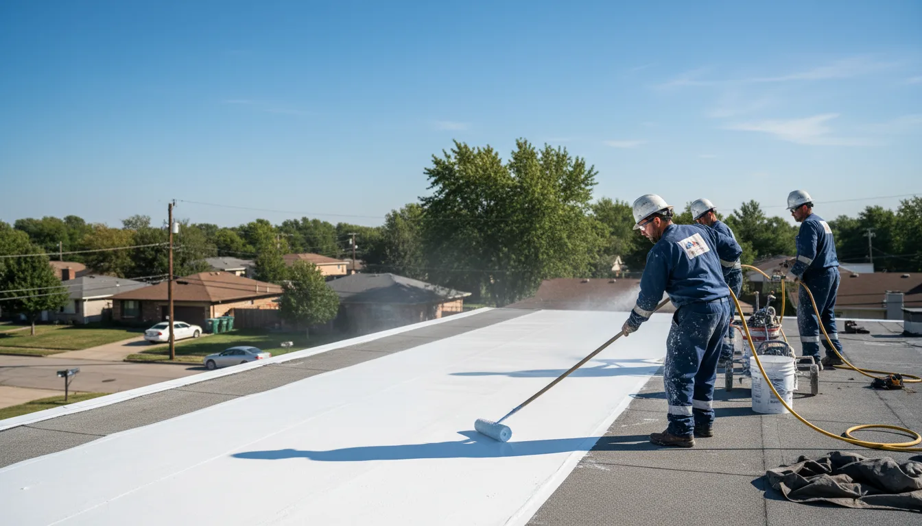Commercial roof coating in Hyde Park, NY near me